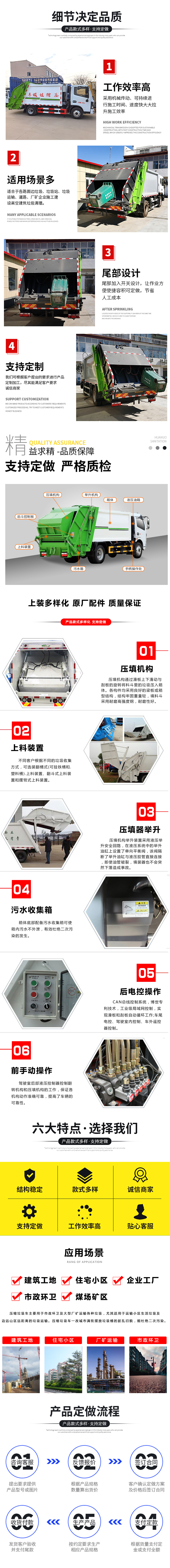 國六 藍牌 江淮5.8方藍牌壓縮垃圾車